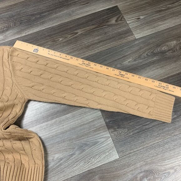 Vintage H2H Brown Cable Knit Pullover Long Sleeve Sweater Size Large - Picture 5 of 6